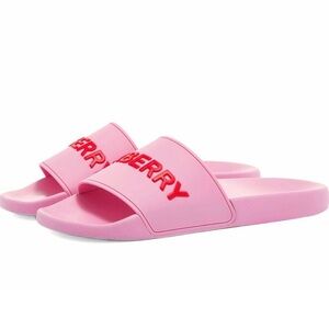 BURBERRY Pink Logo Slides 💗